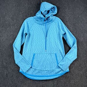 Athleta Tranquility Hoodie Women's Small Blue Fleece Pullover Athletic